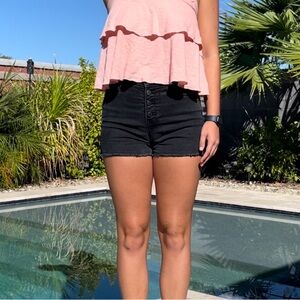 Old Navy Black High Rise Jean Shorts
